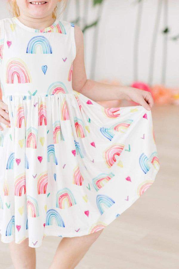 radiant-rainbows-tank-twirl-dress Mila &  Rose - Sophia's Style-Radiant Rainbows Tank Twirl Dress-6-12M--1
